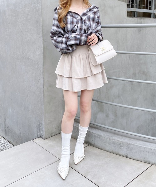 INGNI(イング)の「2Wayオフショルチェック柄シャツ(シャツ/ブラウス・レディース・ブラウン系その他2/ブラック系/ブルー系8・M)」の17枚目の写真