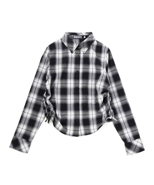 ZIDDY（ジディ）の「チェックシャツ×リブカーディガンセット(130~160cm)（その他トップス・キッズ・ブラック系その他/ブラウン系その他・150cm/130cm/140cm/FREE）」の9枚目の写真