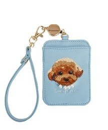 Per sist ence（パーシエンス）の「アニマル刺繍 パスケース／立体リボン付き 犬 猫 モチーフ ICカードケース 定期入れ（パスケース）」