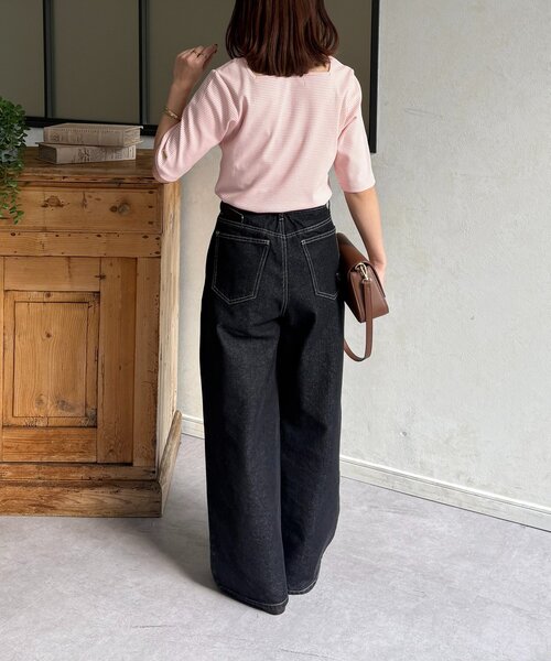 Thevon（ゼボン）の「チャーム付きホルターネック5分袖プルオーバー（Tシャツ/カットソー・レディース・ブラウン/ピンク/ブラック/カーキ・FREE）」の17枚目の写真