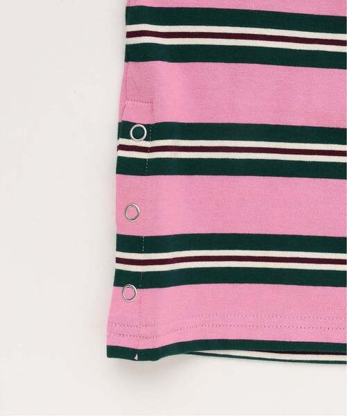 X-girl Stages(エックスガールステージス)の「マルチボーダー長袖Tシャツ(Tシャツ/カットソー・キッズ・ピンク/ライトブルー・120cm/130cm/140cm)」の7枚目の写真