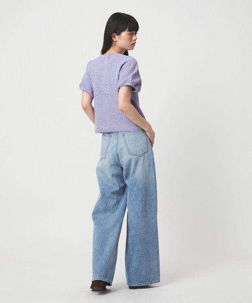 EMMEL REFINES（エメルリファインズ）の「＜EMMEL REFINES＞EMジャガード パフスリーブ プルオーバー ＆ カーディガン（ニット/セーター・レディース・ライム/ダークブラウン/ライラック・FREE）」の11枚目の写真