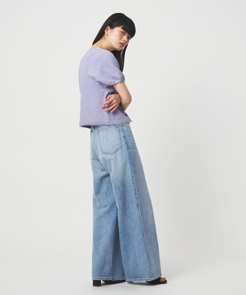 EMMEL REFINES（エメルリファインズ）の「＜EMMEL REFINES＞EMジャガード パフスリーブ プルオーバー ＆ カーディガン（ニット/セーター・レディース・ライム/ダークブラウン/ライラック・FREE）」の12枚目の写真