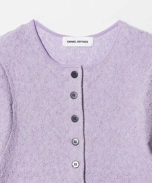 EMMEL REFINES（エメルリファインズ）の「＜EMMEL REFINES＞EMジャガード パフスリーブ プルオーバー ＆ カーディガン（ニット/セーター・レディース・ライム/ダークブラウン/ライラック・FREE）」の16枚目の写真