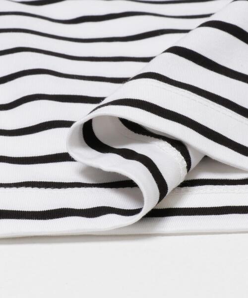 かぐれ（カグレ）の「クロップドボーダーカットソー（Tシャツ/カットソー・レディース・ブラック/ブルー・FREE）」の14枚目の写真