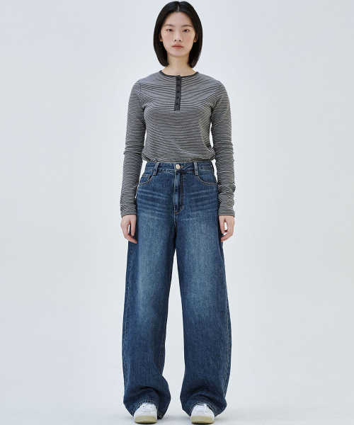 MALOUPE（マロップ）の「9156 カーブドバレルデニムパンツ (ミディアムインディゴ)（デニムパンツ・レディース・その他・26/28/30）」の6枚目の写真