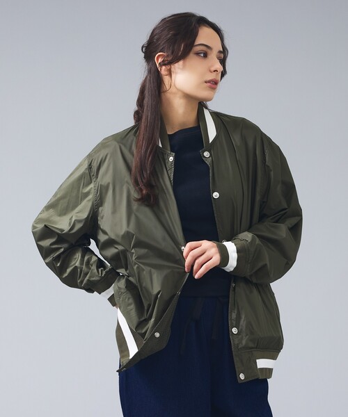TAION（タイオン）の「【TAION / タイオン】 NON DOWN BASIC REVERSIBLE MA-1／ノンダウン ベーシック リバーシブル MA-1 ジャケット／ユニセックス 【WEB限定】（ブルゾン・メンズ・カーキ/ダークネイビー/ブラック・L/M）」の3枚目の写真
