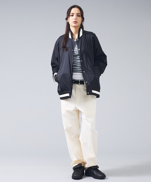 TAION（タイオン）の「【TAION / タイオン】 NON DOWN BASIC REVERSIBLE MA-1／ノンダウン ベーシック リバーシブル MA-1 ジャケット／ユニセックス 【WEB限定】（ブルゾン・メンズ・カーキ/ダークネイビー/ブラック・L/M）」の4枚目の写真