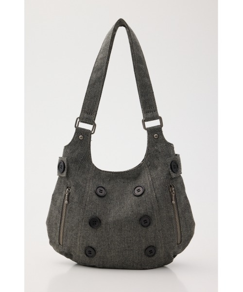 LAGUA GEM（ラグアジェム）の「DOUBLE BUTTON バッグ（ショルダーバッグ・レディース・グレー/ブラック・FREE）」の2枚目の写真
