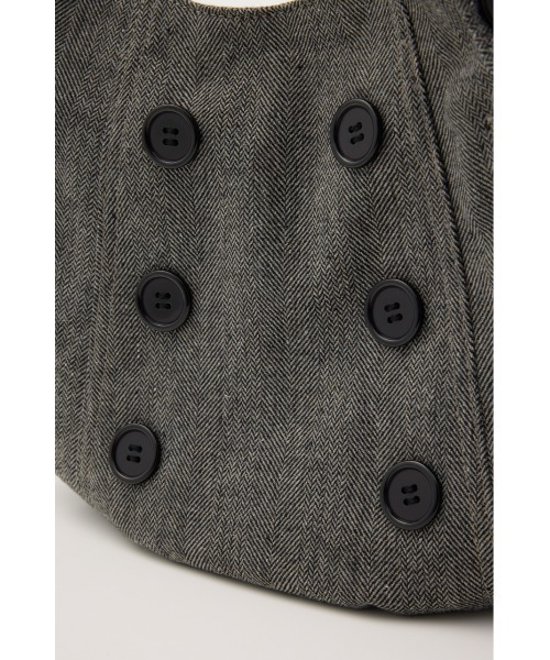 LAGUA GEM（ラグアジェム）の「DOUBLE BUTTON バッグ（ショルダーバッグ・レディース・グレー/ブラック・FREE）」の3枚目の写真