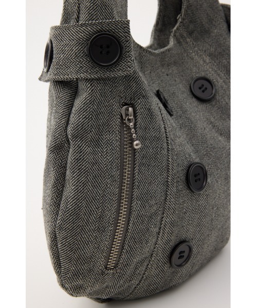 LAGUA GEM（ラグアジェム）の「DOUBLE BUTTON バッグ（ショルダーバッグ・レディース・グレー/ブラック・FREE）」の4枚目の写真