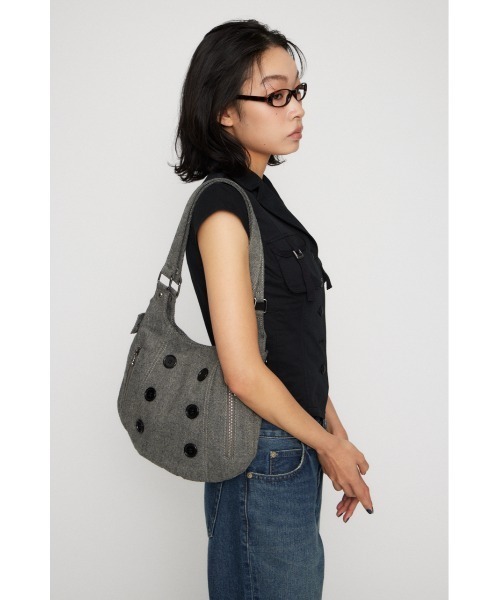 LAGUA GEM(ラグアジェム)の「DOUBLE BUTTON バッグ(ショルダーバッグ・レディース・グレー/ブラック・FREE)」の21枚目の写真