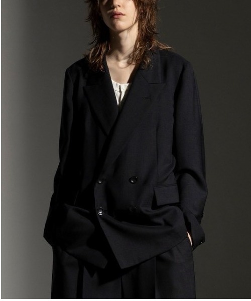 ROBES&CONFECTIONS(ローブスコンフェクションズ)の「Robes & Confections/ローブス&コンフェクションズ/ドライウールボイル LSダブルジャケット(テーラードジャケット・レディース・ブラック/グレー系その他3・1)」の1枚目の写真