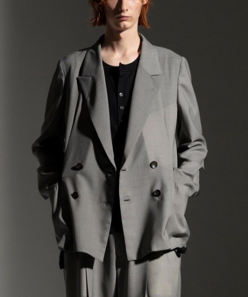 ROBES&CONFECTIONS(ローブスコンフェクションズ)の「Robes & Confections/ローブス&コンフェクションズ/ドライウールボイル LSダブルジャケット(テーラードジャケット・レディース・ブラック/グレー系その他3・1)」の8枚目の写真