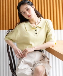 RAGEBLUE | ＜Bloomy Yarn Knit＞ショートニットポロシャツ(ポロシャツ)