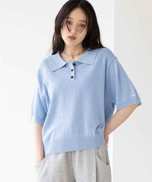 名探偵コナン ニットポロシャツ andST RAGEBLUE 紺色 フリーサイズ 名探偵コナン】フォトプリントTシャツ（Tシャツ/カットソー
