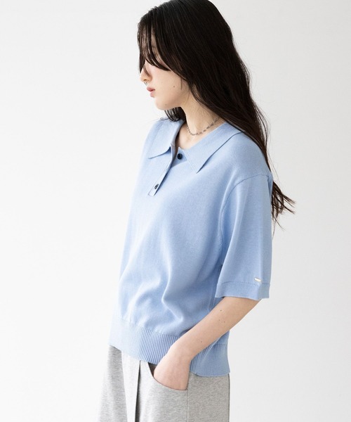 Bloomy Yarn Knit＞ショートニットポロシャツ（ポロシャツ）｜RAGEBLUE