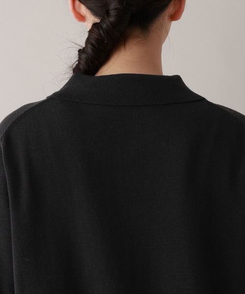 RAGEBLUE（レイジブルー）の「＜Bloomy Yarn Knit＞ショートニットポロシャツ（ポロシャツ・レディース・ブラック/イエロー/ブルー/ピンク/レッド・FREE）」の13枚目の写真