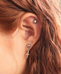 Jelly moo（ジェリームー）の「【 Jelly moo / ジェリームー 】 揺れるデザイン アシンメトリー 貼るだけピアス ( 医療用貼り替えシール付き )（ネックレス）」