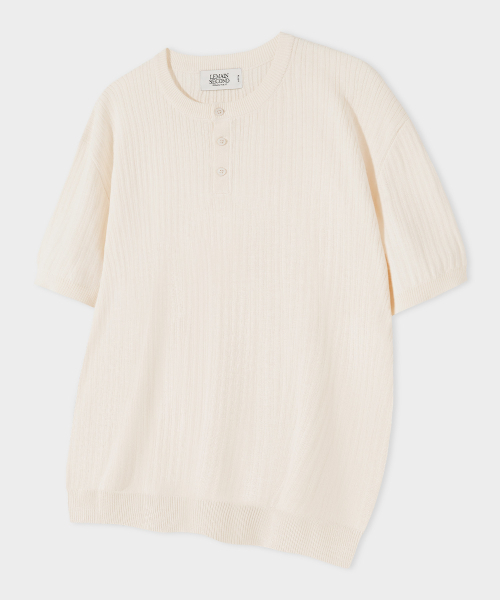 LEMAIN SECOND（リメインセカンド）の「クラシックヘンリーネックウォッシャブル半袖ニット[アイボリー]（Tシャツ/カットソー・レディース・その他・MEDIUM/LARGE/X-LARGE）」の4枚目の写真