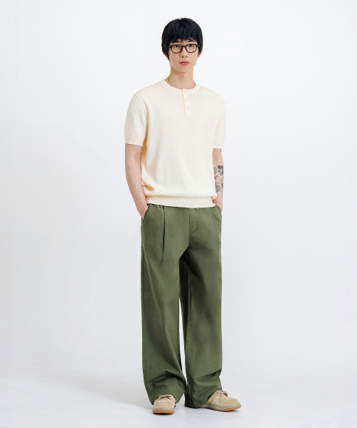 LEMAIN SECOND（リメインセカンド）の「クラシックヘンリーネックウォッシャブル半袖ニット[アイボリー]（Tシャツ/カットソー・レディース・その他・MEDIUM/LARGE/X-LARGE）」の7枚目の写真