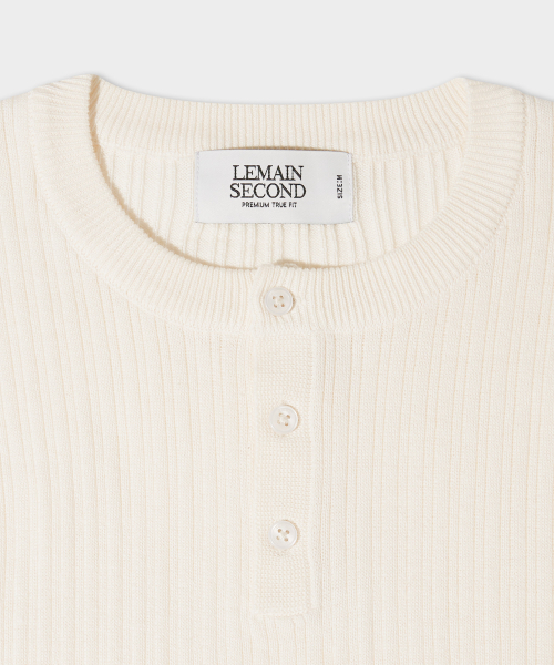 LEMAIN SECOND（リメインセカンド）の「クラシックヘンリーネックウォッシャブル半袖ニット[アイボリー]（Tシャツ/カットソー・レディース・その他・MEDIUM/LARGE/X-LARGE）」の10枚目の写真