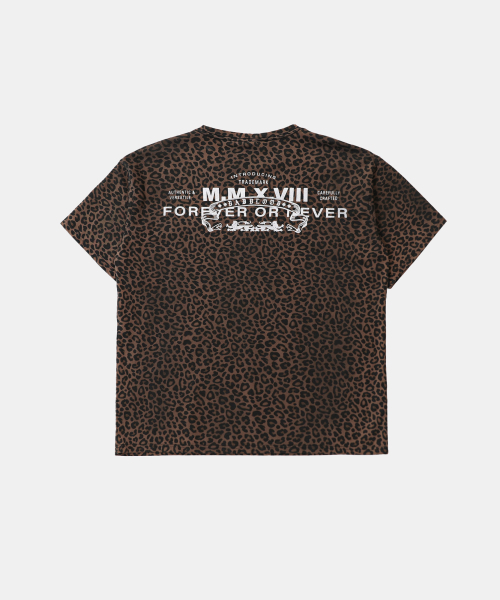 BADBLOOD(バッドブラッド)の「バイパーロゴTシャツ - ブラウンレオパード(Tシャツ/カットソー・レディース・その他・S/M/L)」の1枚目の写真
