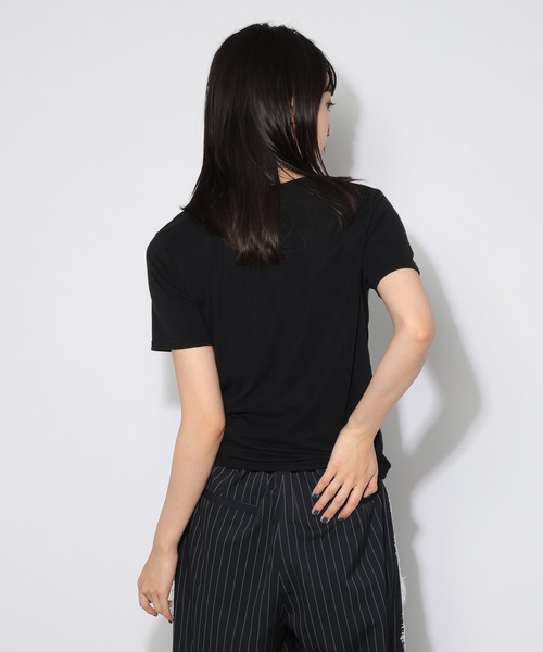 PAGEBOY(ページボーイ)の「ボタンスリットトップス/ギャザートップス(Tシャツ/カットソー・レディース・ブラック/ブルー・FREE)」の10枚目の写真