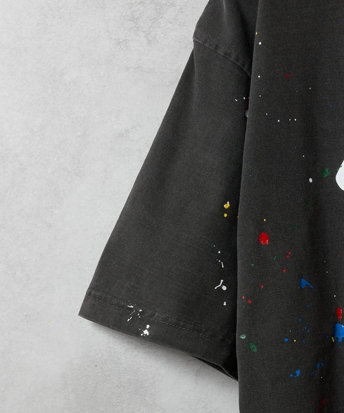 HAND PAINTED VINTAGE DYE GRAPHIC T-SHIRT / ハンドペイント