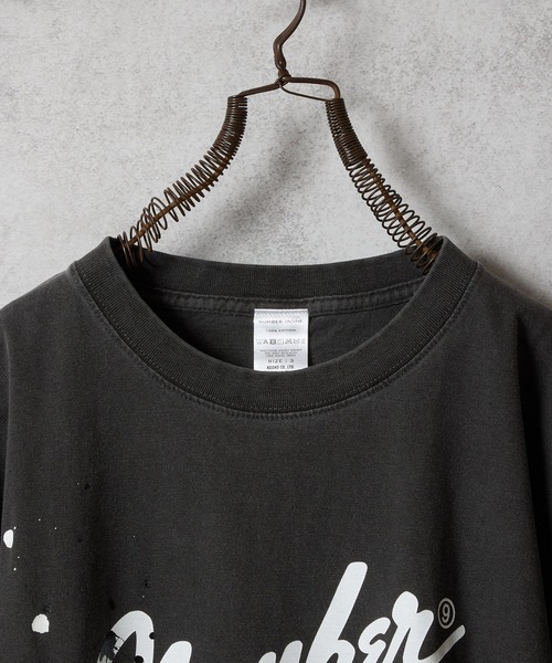 HAND PAINTED VINTAGE DYE GRAPHIC T-SHIRT / ハンドペイント