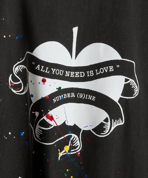 NUMBER (N)INE（ナンバーナイン）の「HAND PAINTED VINTAGE DYE GRAPHIC T-SHIRT / ハンドペイント ヴィンテージダイ グラフィックプリント クルーネック Tシャツ（Tシャツ/カットソー・メンズ・ブラック系4/ブラック系2/ブラック系3/ブラック系1/ブラック系5/ブラック系6・4/3/2）」の10枚目の写真