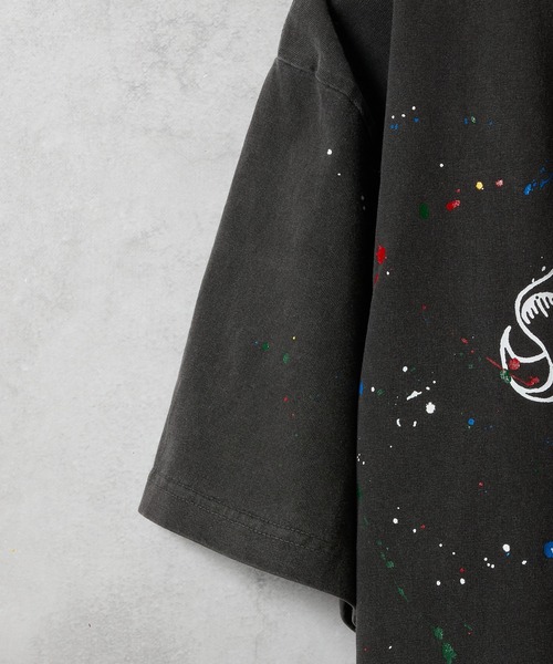 NUMBER (N)INE（ナンバーナイン）の「HAND PAINTED VINTAGE DYE GRAPHIC T-SHIRT / ハンドペイント ヴィンテージダイ グラフィックプリント クルーネック Tシャツ（Tシャツ/カットソー・メンズ・ブラック系4/ブラック系2/ブラック系3/ブラック系1/ブラック系5/ブラック系6・4/3/2）」の11枚目の写真
