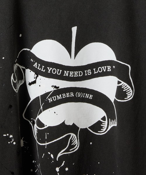 NUMBER (N)INE（ナンバーナイン）の「HAND PAINTED VINTAGE DYE GRAPHIC T-SHIRT / ハンドペイント ヴィンテージダイ グラフィックプリント クルーネック Tシャツ（Tシャツ/カットソー・メンズ・ブラック系4/ブラック系2/ブラック系3/ブラック系1/ブラック系5/ブラック系6・4/3/2）」の16枚目の写真