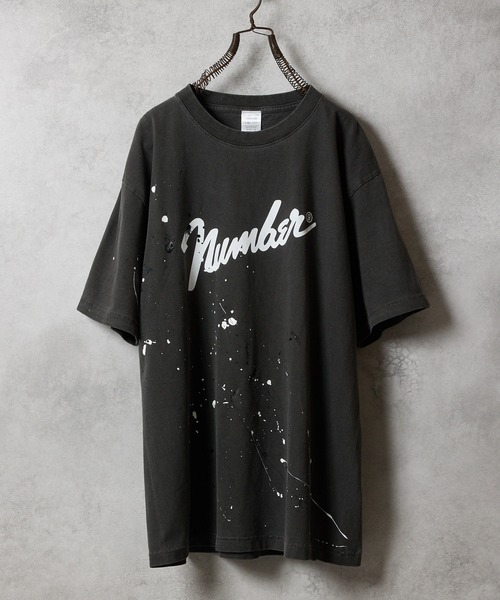 HAND PAINTED VINTAGE DYE GRAPHIC T-SHIRT / ハンドペイント