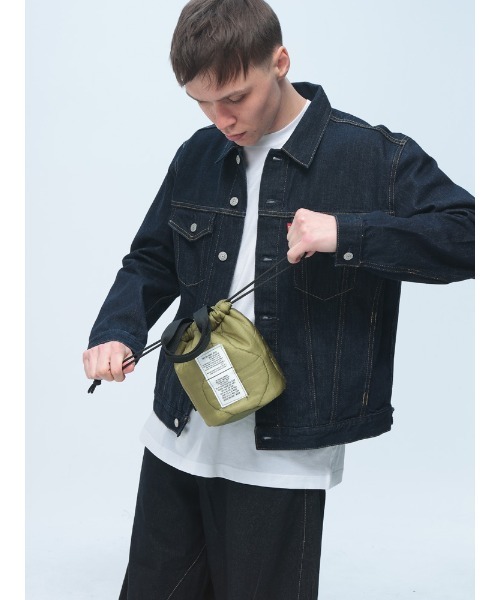 SML(エスエムエル)の「SML (エスエムエル) キルティング 巾着バッグ redad×QUILTING BASKET S ミニバッグ ハンドバッグ K905100(ハンドバッグ・メンズ・カーキ・ONE SIZE)」の2枚目の写真