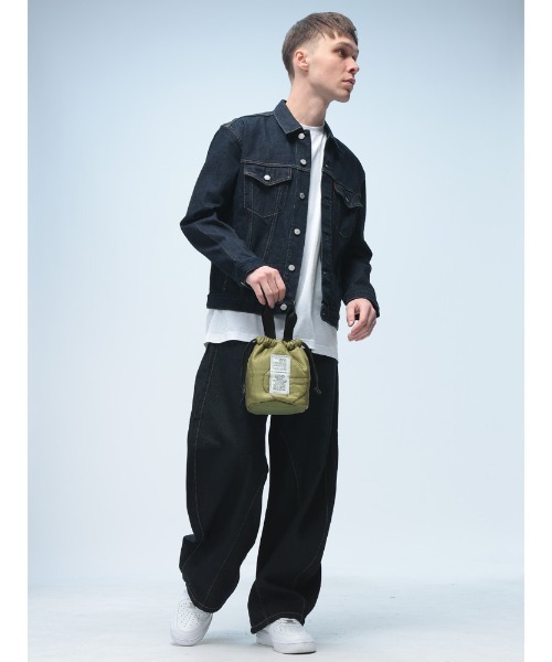 SML(エスエムエル)の「SML (エスエムエル) キルティング 巾着バッグ redad×QUILTING BASKET S ミニバッグ ハンドバッグ K905100(ハンドバッグ・メンズ・カーキ・ONE SIZE)」の4枚目の写真