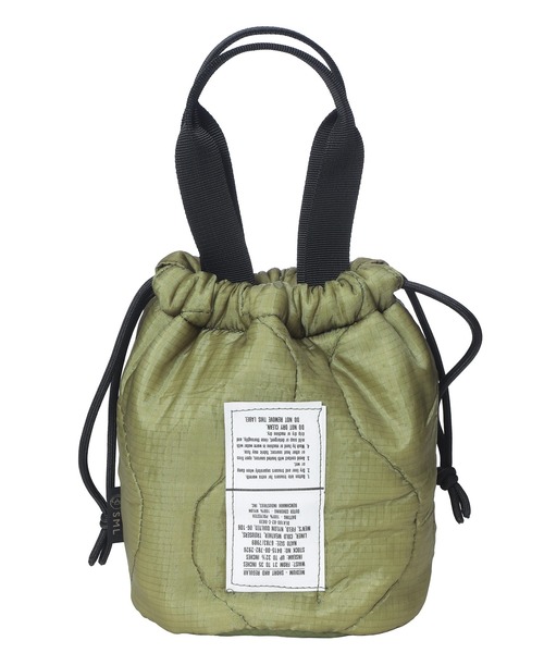 SML(エスエムエル)の「SML (エスエムエル) キルティング 巾着バッグ redad×QUILTING BASKET S ミニバッグ ハンドバッグ K905100(ハンドバッグ・メンズ・カーキ・ONE SIZE)」の5枚目の写真