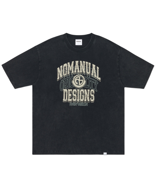 NOMANUAL(NOMANUAL)の「LAYERED ARCH GRAPHIC T-SHIRT - WASHED BLACK(Tシャツ/カットソー・レディース・その他・LARGE/MEDIUM/SMALL/X-LARGE)」の1枚目の写真