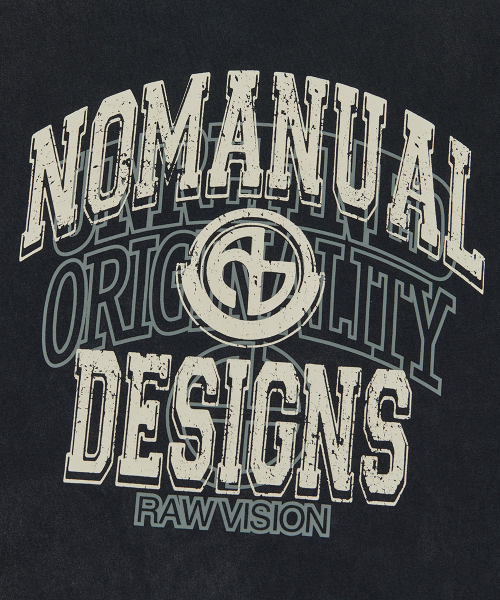 NOMANUAL(NOMANUAL)の「LAYERED ARCH GRAPHIC T-SHIRT - WASHED BLACK(Tシャツ/カットソー・レディース・その他・LARGE/MEDIUM/SMALL/X-LARGE)」の4枚目の写真