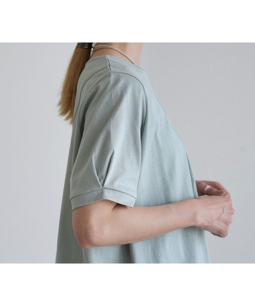 reca（レカ）の「ギャザー切替Tシャツ（Tシャツ/カットソー・レディース・ブラック/ミント/オフホワイト・M）」の8枚目の写真