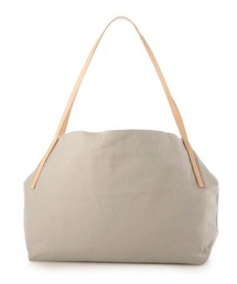 SLIM LEATHER HANDLE TOTE / WIDE