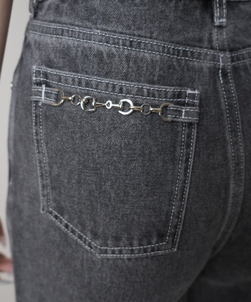 LIPSERVICE(リップサービス)の「ビットポケットデニムワイドパンツ(デニムパンツ・レディース・ブルー系その他/グレー・S/M)」の17枚目の写真