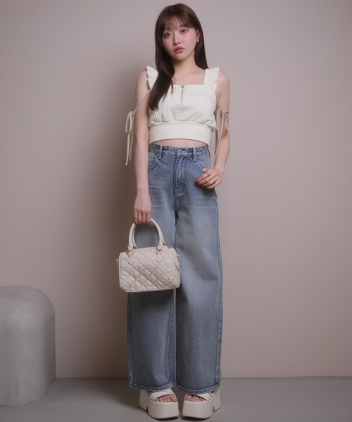 LIPSERVICE(リップサービス)の「ビットポケットデニムワイドパンツ(デニムパンツ・レディース・ブルー系その他/グレー・S/M)」の14枚目の写真