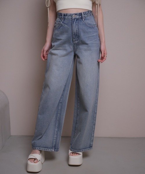 LIPSERVICE(リップサービス)の「ビットポケットデニムワイドパンツ(デニムパンツ・レディース・ブルー系その他/グレー・S/M)」の11枚目の写真