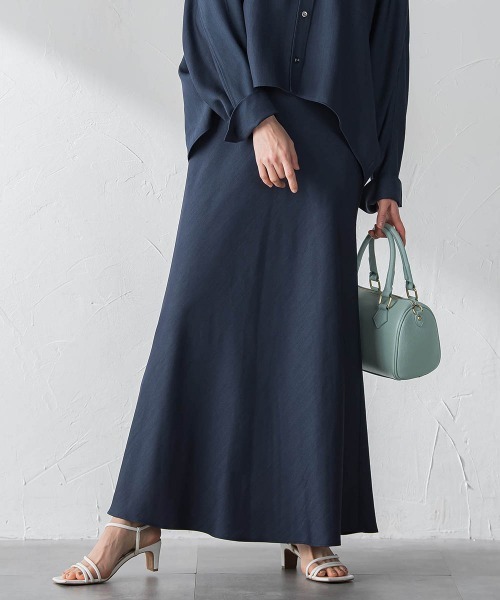 LAUTREAMONT(ロートレアモン)の「Beauty Denimスカート≪洗濯機で洗える≫(スカート・レディース・ネイビー・7号/9号)」の3枚目の写真