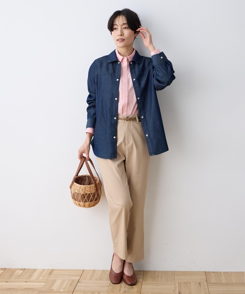 DECOY SINCE 1981（デコイシンスイチキュウハチイチ）の「デニムシャツジャケット（シャツ/ブラウス・レディース・ネイビー・9号/11号/13号）」の7枚目の写真