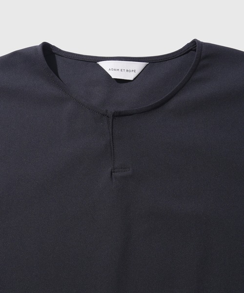 ADAM ET ROPE'(アダムエロペ)の「【Primeflex/プライムフレックス】キーネック Tシャツ(Tシャツ/カットソー・メンズ・ブラック/ネイビー・M/L)」の3枚目の写真
