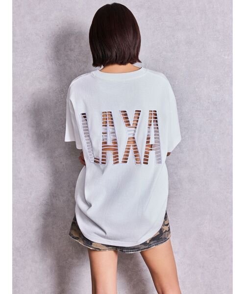 GYDA(ジェイダ)の「LAXAメッシュBIG Tシャツ(Tシャツ/カットソー・レディース・ピンク/ブラック/オフホワイト・FREE)」の10枚目の写真