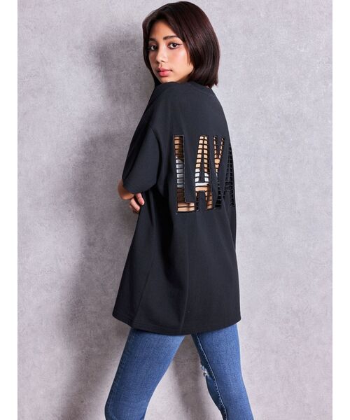 GYDA(ジェイダ)の「LAXAメッシュBIG Tシャツ(Tシャツ/カットソー・レディース・ピンク/ブラック/オフホワイト・FREE)」の14枚目の写真
