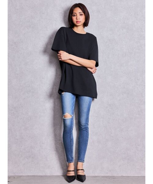 GYDA(ジェイダ)の「LAXAメッシュBIG Tシャツ(Tシャツ/カットソー・レディース・ピンク/ブラック/オフホワイト・FREE)」の16枚目の写真
